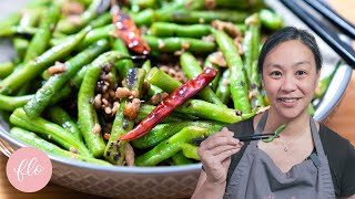 This is the TASTIEST Way to eat GREEN BEANS  Chinese Stir Fried Green Beans [upl. by Acirred]