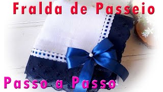 Como Fazer Fralda de passeio com barrado de bordado inglês [upl. by Kurt]