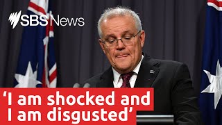 Scott Morrison condemns shameful Parliament sex videos  SBS News [upl. by Aliber177]