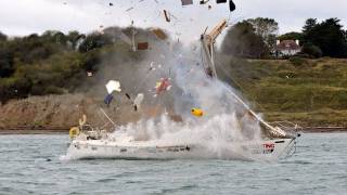 Yachting Monthlys Crash Test Boat  Explosion [upl. by Horatius]