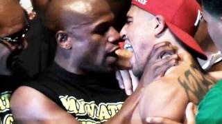 Floyd Mayweather Jr vs Victor Ortiz The WEIGH IN  FIGHTFANCOM [upl. by Ozner963]