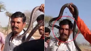 Snakebite kills man after the reptile was forcefully garlanded around neck [upl. by Norvan]