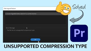 OBS Studio unsupported compression type in adobe premiere I unsupported compression adobe premiere [upl. by Snej412]