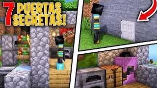 7 PUERTAS SECRETAS que TUS AMIGOS NUNCA encontraran en MINECRAFT 🚪 [upl. by Imogene126]