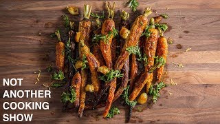 how to make CARAMELIZED OVEN ROASTED CARROTS [upl. by Ahsimaj844]