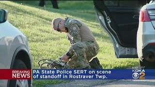 Pa State Police SERT On Scene Of Rostraver Twp Standoff [upl. by Noxin]