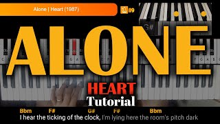 How to Play Alone Heart on Piano or Keyboard with chords amp lyrics Tutorial [upl. by Ainavi493]