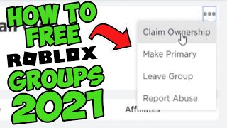 Roblox  How to Get FREE Unclaimed Groups 2021 [upl. by Aihsenad]