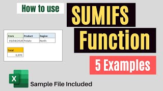 SUMIFS Function in Excel  How to Use SUMIFS function with 5 Examples [upl. by Rekcut996]