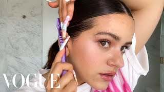 Rosalías Guide to Pink Eyeshadow and a SlickedBack Ponytail  Beauty Secrets  Vogue [upl. by Ecirum]