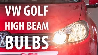 Howto Change high beam amp DRL headlight bulbs VW Golf Mk6 [upl. by Lamson]