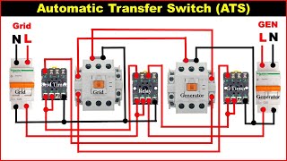 Automatic Changeover Switch Connection  Automatic Transfer Switch  ATS With Circuit Diagram [upl. by Misaq]