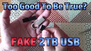 Testing A FAKE 2TB USB Flash Memory Stick SCAM from Wishcom [upl. by Revilo]