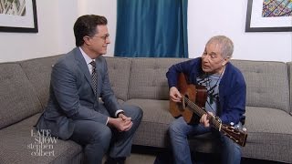 Paul Simon And Stephen Colbert Are Feelin Groovy [upl. by Weed]