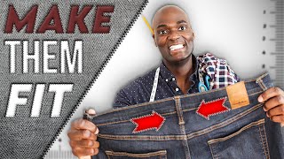 How To SLIM The Waist Of Your Jeans BEGINNER FRIENDLY [upl. by Neff]