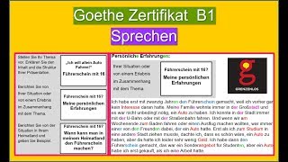 Goethe Zertifikat B1  Übungen zum Sprechen [upl. by Assiluj564]