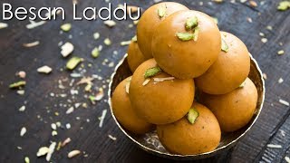 Besan Laddu Recipe  Besan Ke Laddoo  Homemade Besan Ladoo  The Terrace Kitchen [upl. by Hoshi]