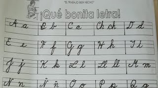 Escritura en letra cursiva del abecedario [upl. by Gawen]