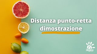 Distanza punto  retta dimostrazione [upl. by Goober223]