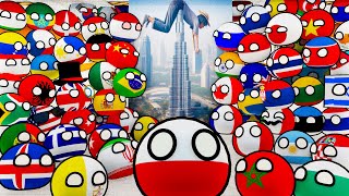 More Countryballs School  Drawing Burj Khalifa [upl. by Elli]