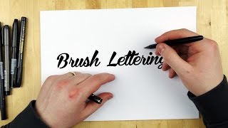 Hand Lettering Tutorial  How To Use A Brush Pen [upl. by Xantha]