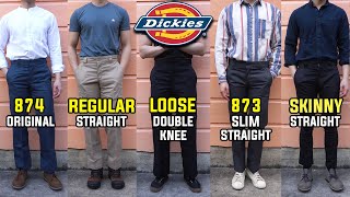 COMPLETE Guide To Dickies Work Pants  Which Fit Is Best 874 873 Double Knee Cargo Skinny [upl. by Misaq]