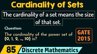 Cardinality of Sets [upl. by Peppy]