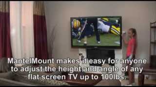 MantelMount  The Best PullDownOverTheFireplace TV Mount [upl. by Mosnar966]