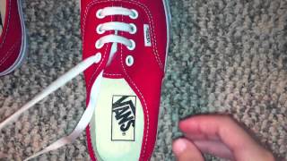 How to straight lace bar lace vans with 4 holes [upl. by Ailet834]