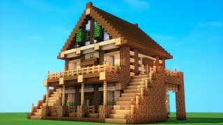 EPIC SURVIVAL  How to build a survival house Minecraft mansion [upl. by Yrallih]