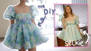 DIY  Puff Sleeve Dress dreamy fairycore 🧚🏻‍♂️✨  Merry Sewbean 🎄 EP 1 [upl. by Kipp]