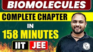 BIOMOLECULES in 158 Minutes  Full Chapter Revision  Class 12th JEE [upl. by Ennoira]