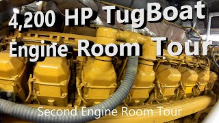 4200 HP Tug Boat Engine Room Tour [upl. by Eckmann]