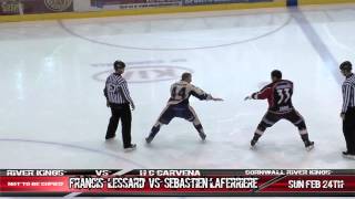 Best Hockey Fight Ever Francis Lessard Vs Sebastien Laferriere [upl. by Analad]