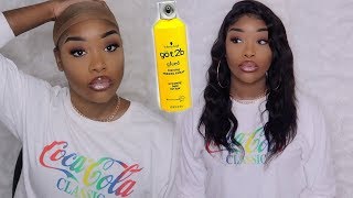 HOW I LAY MY LACE USING GOT2B GLUE HAIRSPRAY   ELLAIR HAIR [upl. by Ocirred]