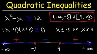 Quadratic Inequalities [upl. by Anertal]