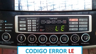SOLUCION CODIGO ERROR LE  LAVADORA LG INVERTE [upl. by Htebiram]