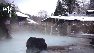 Japanese Onsen ASMR Ambience during winter so nice ice and snow sounds [upl. by Anette]