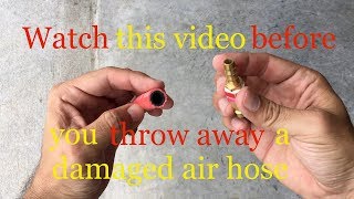 How to repair a damaged air hose [upl. by Leclair999]