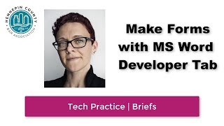 How to Use MS Word Developer Tab to Make Forms [upl. by Aluin143]