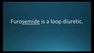 How to pronounce furosemide Lasix Memorizing Pharmacology Flashcard [upl. by Mont]