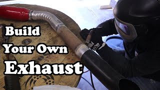 Custom exhaust build with a harbor freight welder [upl. by Amrak]