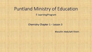 Chemistry Chapter 1 – Lesson 3 [upl. by Neelsaj]