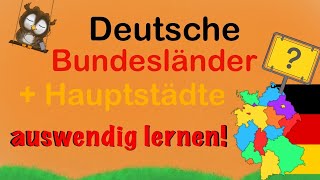 deutsche Bundesländer und Hauptstädte lernen [upl. by Ettenajna]