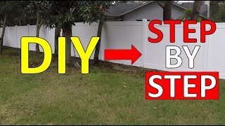 HOW TO Install Vinyl Fence Freedom 6  Step By Step [upl. by Marela]