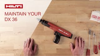 HOW TO maintain and clean the Hilti DX 36 powderactuated tool [upl. by Scotty]