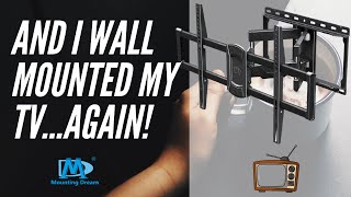 TV Wall Mount Bracket Instructions  Mounting Dreams MD261703 Swivel amp Tilt  Product Review [upl. by Ahsrop]