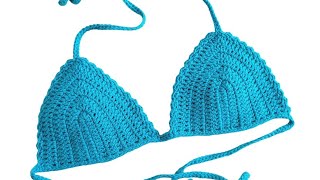 How to Crochet a Simple Bikini Top [upl. by Asen]