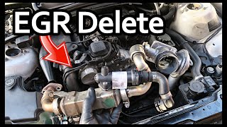 BMW M47  M57 EGR VALVE amp COOLER DELETE [upl. by Tnerual]