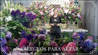 Como hacer arreglos de flores para un altar [upl. by Ahselat]